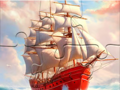խաղ Jigsaw Puzzle: White Sailing Boat