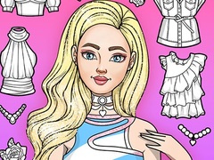 խաղ Girl Coloring Dress Up Games