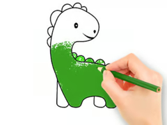 խաղ Coloring Book: Lovely Baby Dinosaur