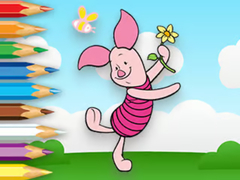 խաղ Coloring Book: Piglet Holds Toy Windmill