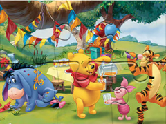 խաղ Jigsaw Puzzle: Winnie The Pooh Party