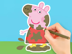 խաղ Coloring Book: Peppa In The Mud