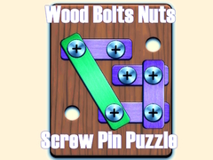 խաղ Wood Bolts Nuts Screw Pin Puzzle