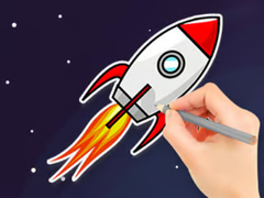 խաղ Coloring Book: Flying Rocket