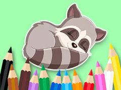 խաղ Coloring Book: Baby Raccoon