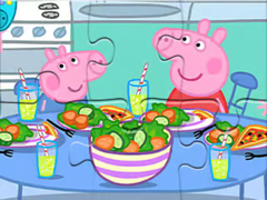 խաղ Jigsaw Puzzle: Peppa Dinner Time