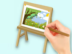խաղ Coloring Book: Paysage Drawing Board
