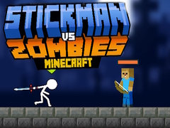 խաղ Stickman vs Zombies Minecraft