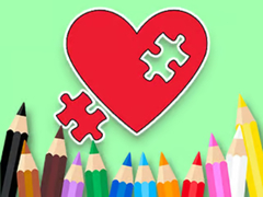 խաղ Coloring Book: BTS Heart Jigsaw
