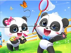 խաղ Jigsaw Puzzle: Baby Panda Spring Outing