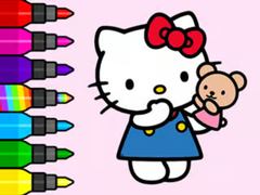 խաղ Coloring Book: Hello Kitty Teddy Bear