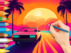 խաղ Coloring Book: Sunset Driving