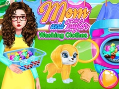 խաղ Mom And Taylor Washing Clothes
