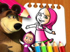խաղ Masha & the Bear Coloring Book