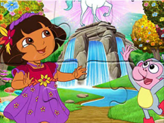 խաղ Jigsaw Puzzle: Dora Wonderland