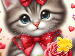 խաղ Jigsaw Puzzle: Rose Cat