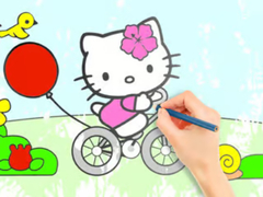 խաղ Coloring Book: Hello Kitty Cycling