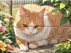 խաղ Jigsaw Puzzle: Cat Garden