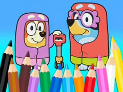 խաղ Coloring Book: Bluey Flossing Grannies