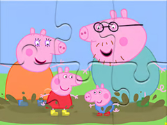 խաղ Jigsaw Puzzle: Peppa Pig Muddy Puddles