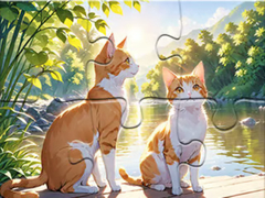 խաղ Jigsaw Puzzle: Cats In Pairs