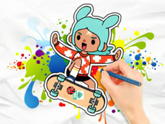 խաղ Coloring Book: Toca Boca Skateboard