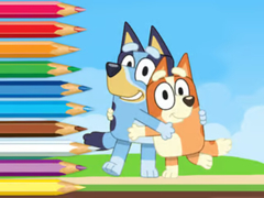 խաղ Coloring Book: Bluey And Bingo Holiday