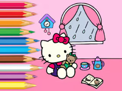 խաղ Coloring Book: Hello Kitty Rainy Day