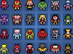 խաղ Pictures By Numbers Superheroes