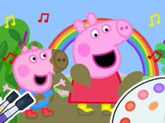 խաղ Coloring Book: Peppa Pig Muddy Funny