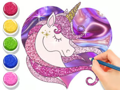 խաղ Coloring Book: Glowing Unicorn