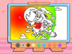խաղ Coloring Book: Halloween Little Witch