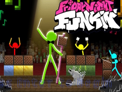 խաղ FNF Rush E : Animation vs. Minecraft