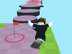 խաղ Obby: Skateboard Race