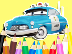խաղ Coloring Book: Cars Sheriff