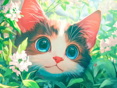 խաղ Jigsaw Puzzle: Innocent Cat