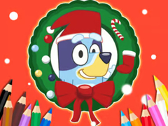 խաղ Coloring Book: Bluey Santa Claus