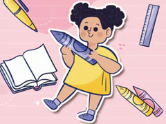 խաղ Kids Quiz: Stationery Story