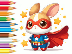 խաղ Coloring Book: Super Rabbit