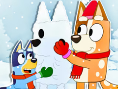 խաղ Jigsaw Puzzle: Bluey Christmas Snowman