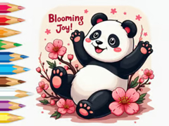 խաղ Coloring Book: Little Panda Cherry Blossoms