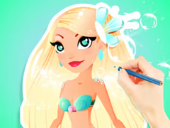 խաղ Coloring Book: Aqua Mermaid