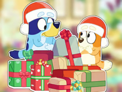 խաղ Jigsaw Puzzle: Bluey Christmas Unboxing