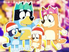 խաղ Jigsaw Puzzle: Bluey Family Xmas Eve