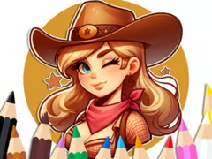 խաղ Coloring Book: Cowgirl