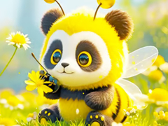 խաղ Jigsaw Puzzle: Panda Bee