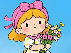 խաղ Jigsaw Puzzle: Little Flower Girl