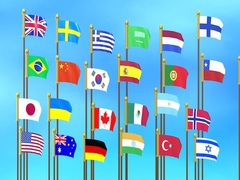 խաղ Flag Puzzle Jam: Collect Flags