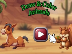 խաղ Draw & Color Animals