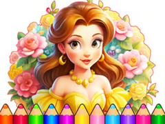 խաղ Coloring Book: Flower Dress Up